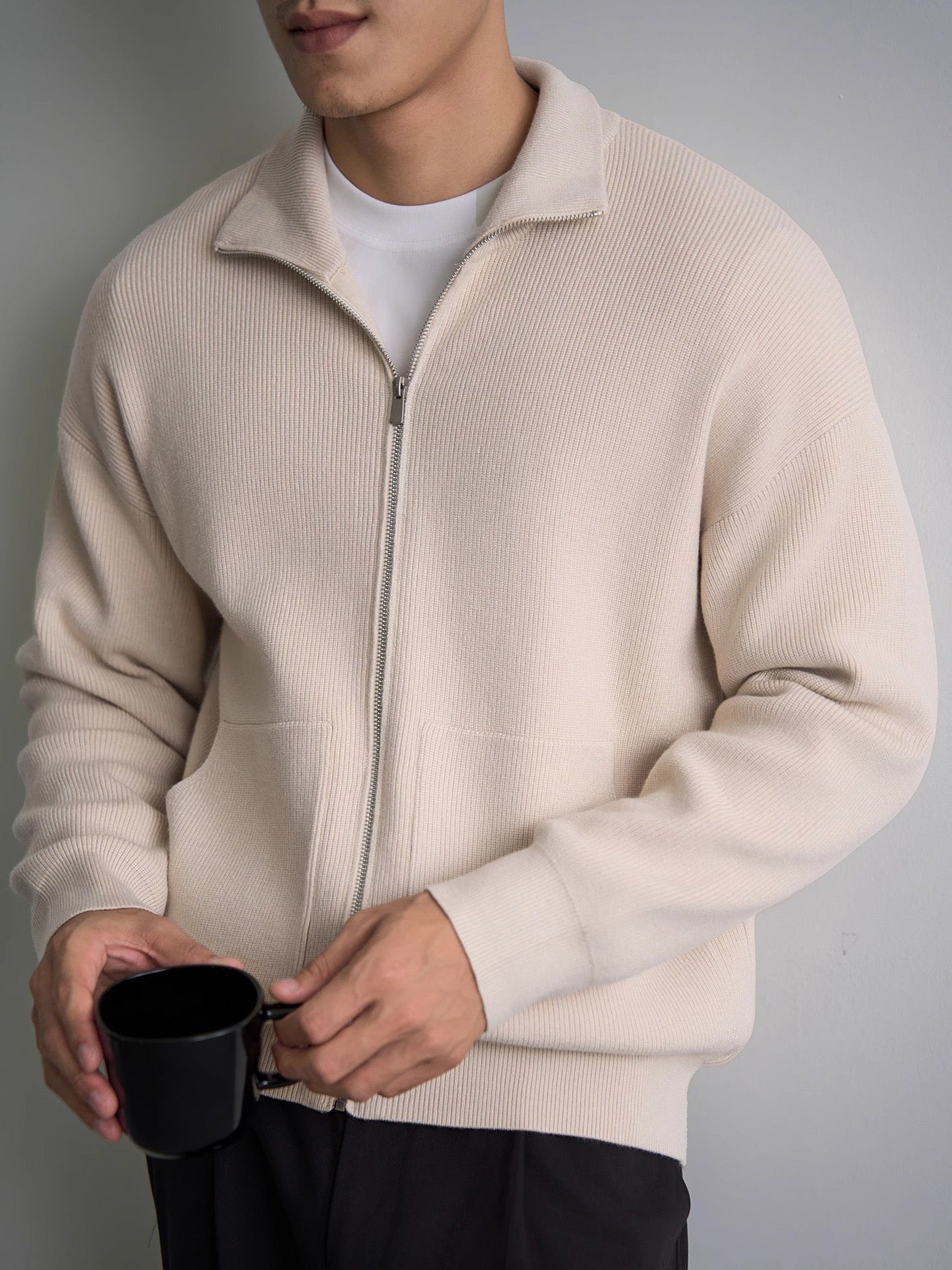 ZIP - HOODIE BEIGE