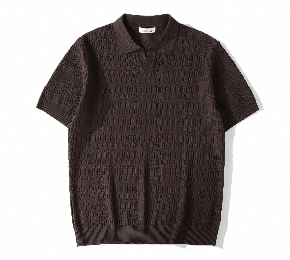 KNIT POLO T SHIRT