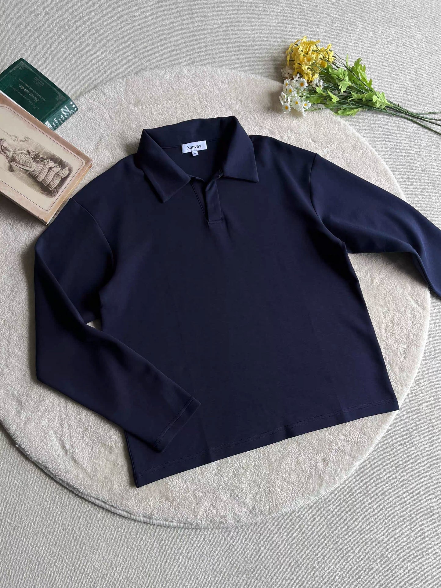 LECOEUR – Classic Navy Longsleeve Polo
