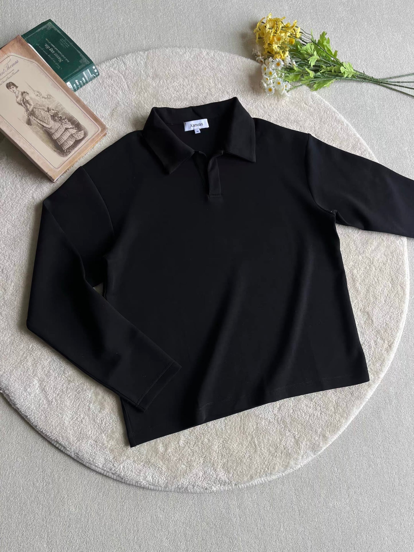 LECOEUR – Midnight Black Polo Longsleeve