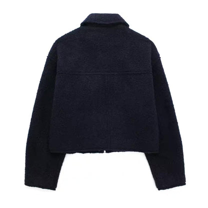 Hemdjacke in Anthrazit mit Reißverschluss Black