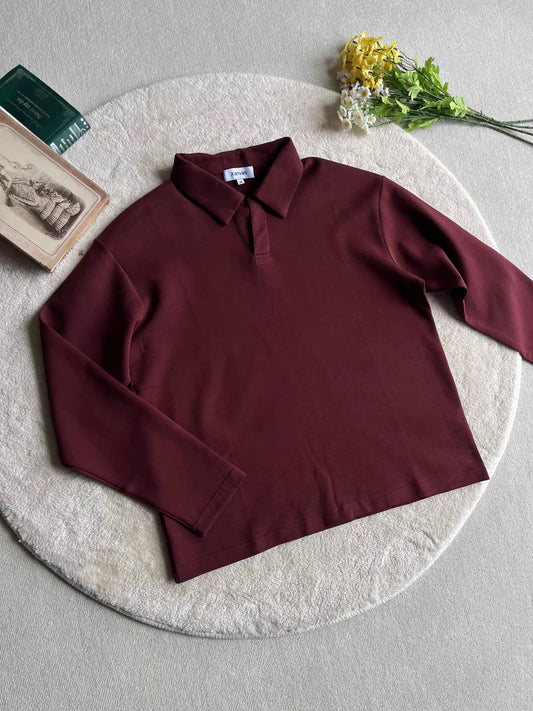 LECOEUR – Classic Red Longsleeve Polo