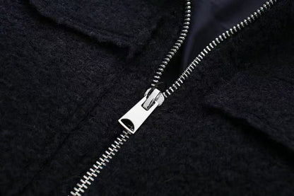 Hemdjacke in Anthrazit mit Reißverschluss Black